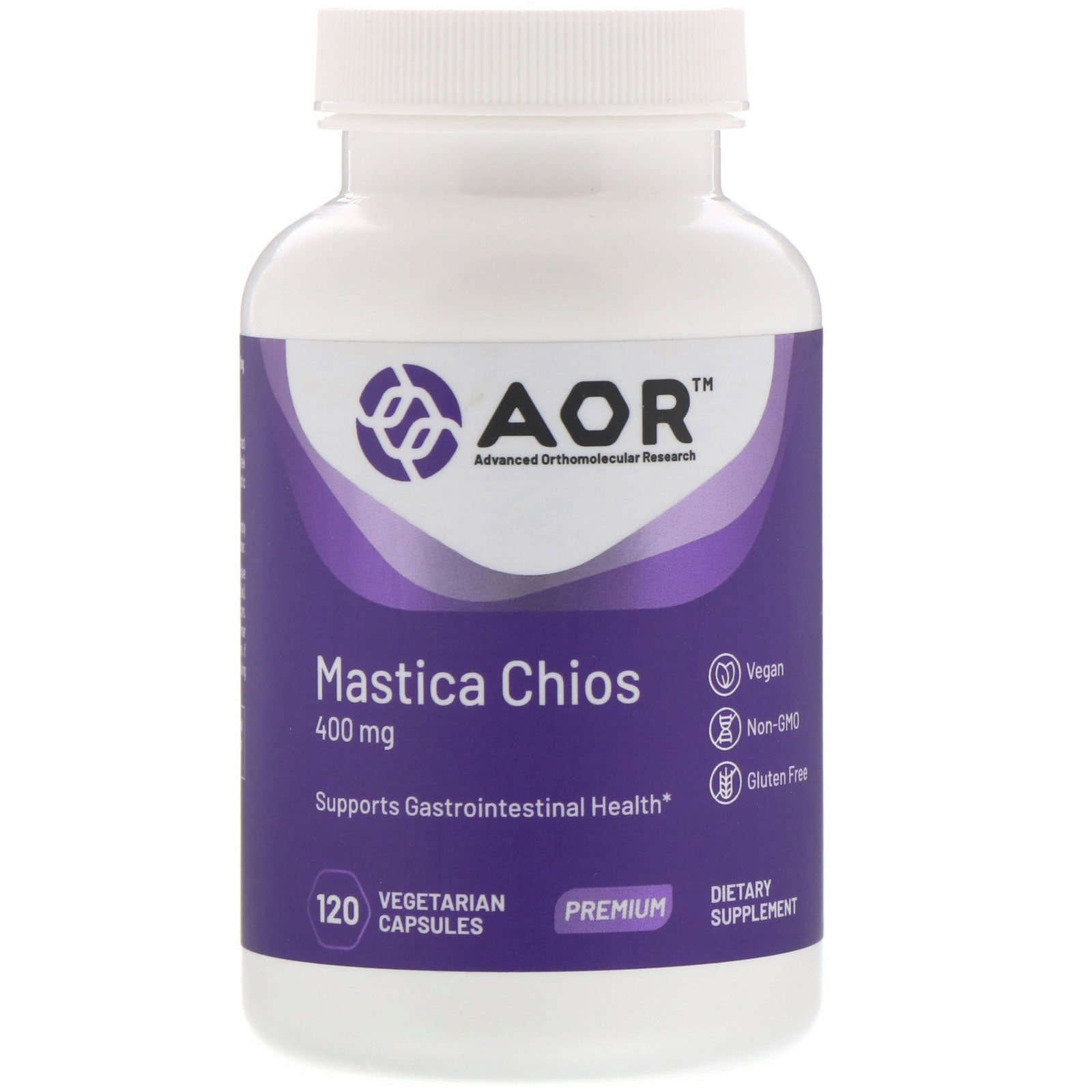 Advanced Orthomolecular Research AOR, Mastica Chios, 400 mg, 120 Vegetarian Capsules