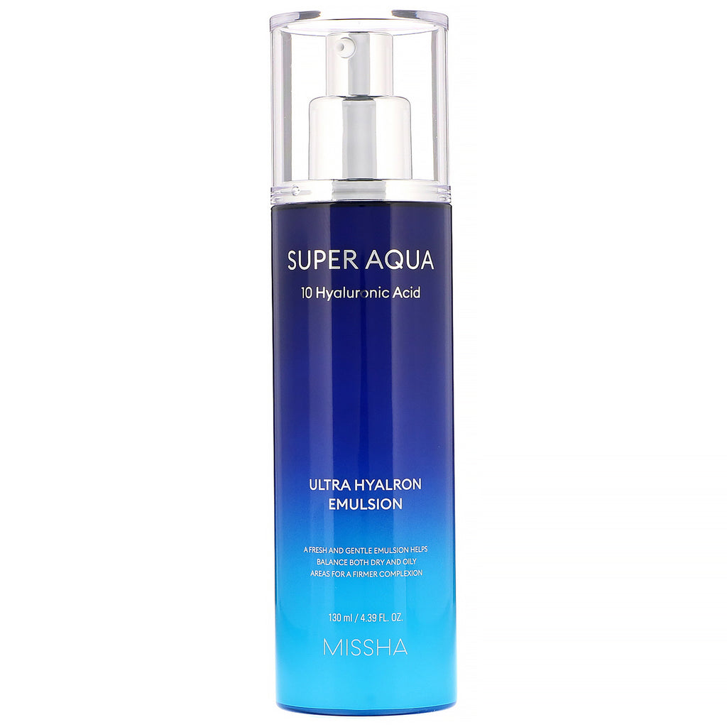 Missha, Super Aqua, Ultra Hyalron Emulsion, 4.39 fl oz (130 ml)