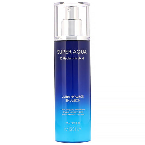 Missha, Super Aqua, Ultra Hyalron Emulsion, 4.39 fl oz (130 ml)