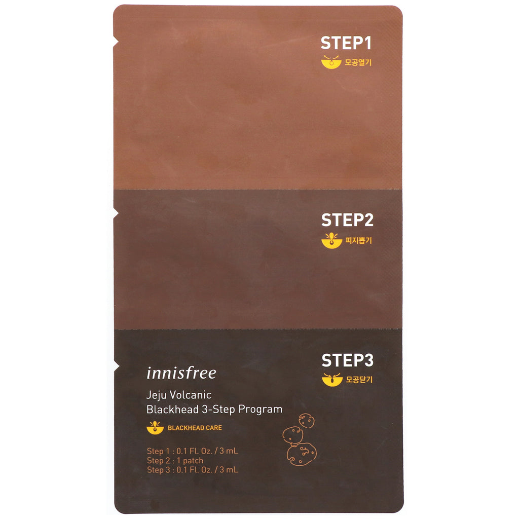 Innisfree, Jeju Volcanic Blackhead 3-Step Program, 1 Set