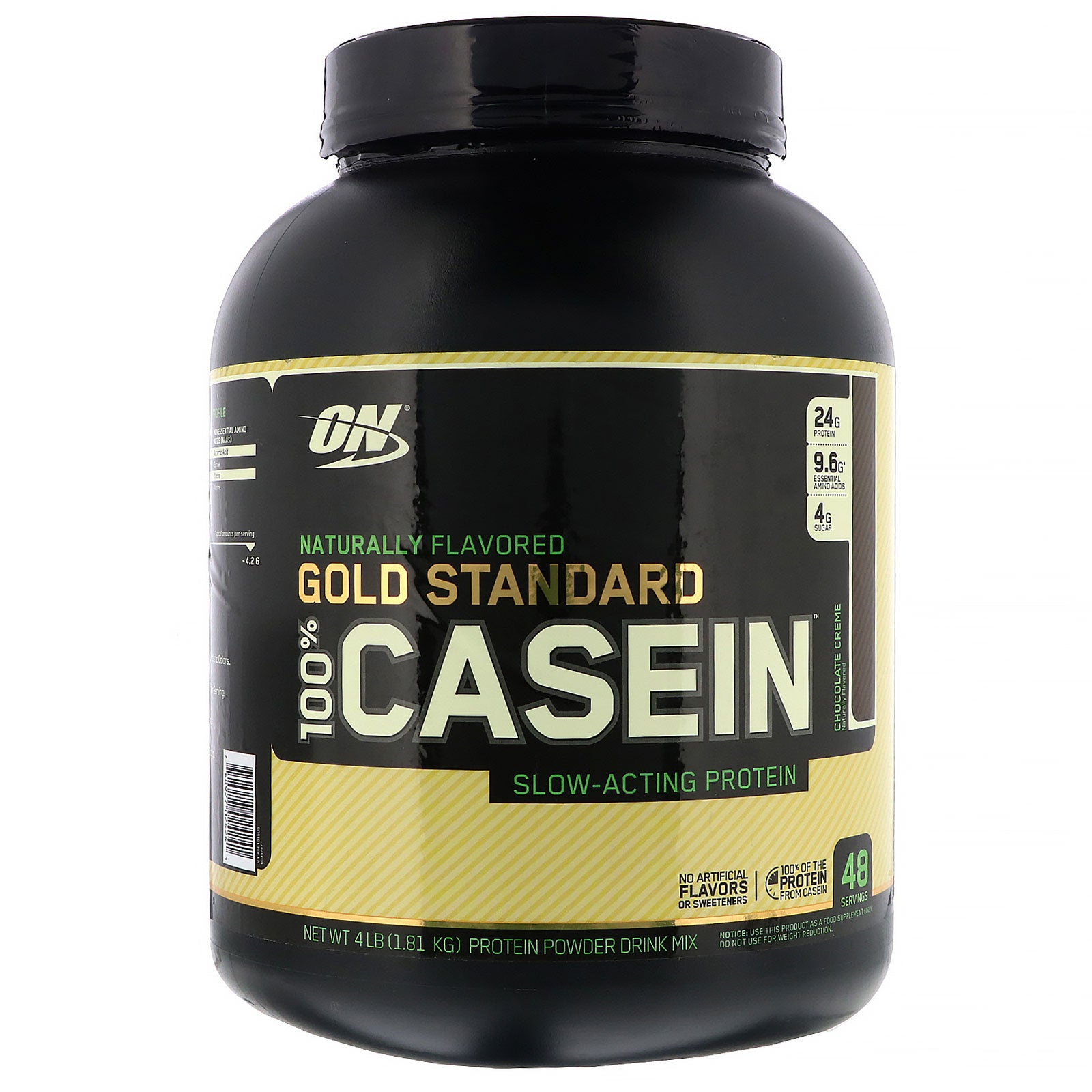 Optimum Nutrition, Gold Standard 100% Casein, Naturally Flavored, Chocolate Creme, 4 lbs (1.81 kg)