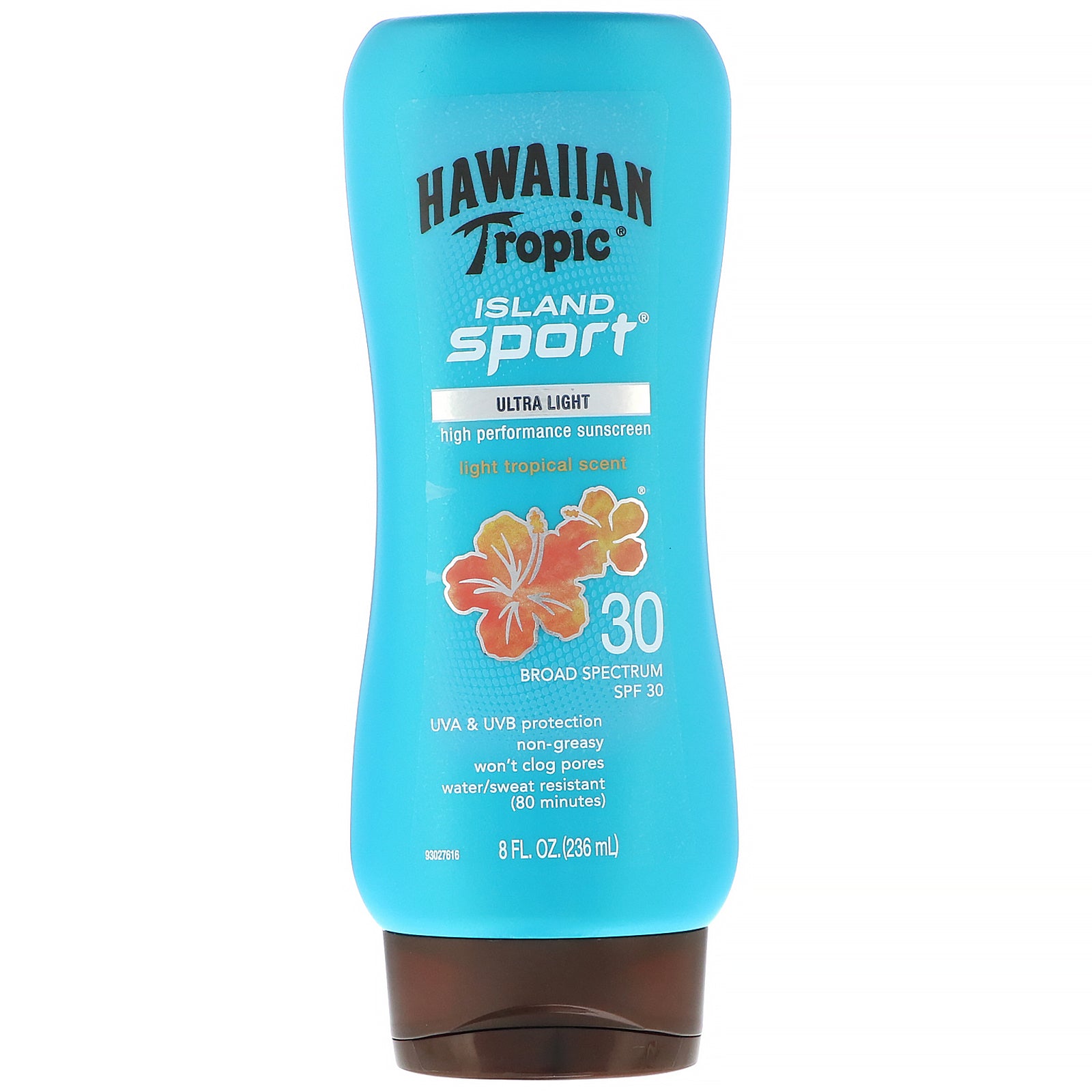 Hawaiian Tropic, Island Sport, High Performance Sunscreen, SPF 30, Light Tropical Scent, 8 fl oz (236 ml)