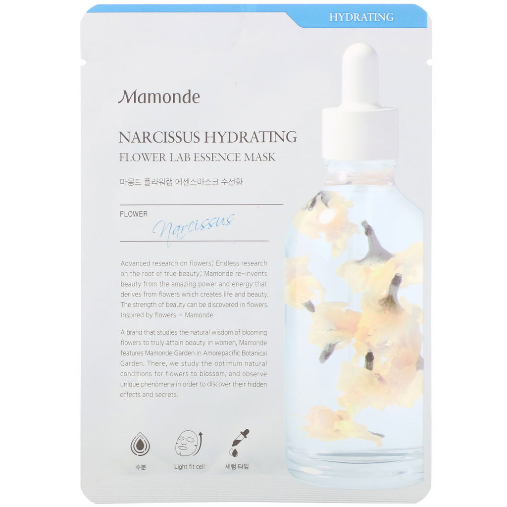 Mamonde, Narcissus Hydrating, Flower Lab Essence Mask, 1 Sheet, 25 ml