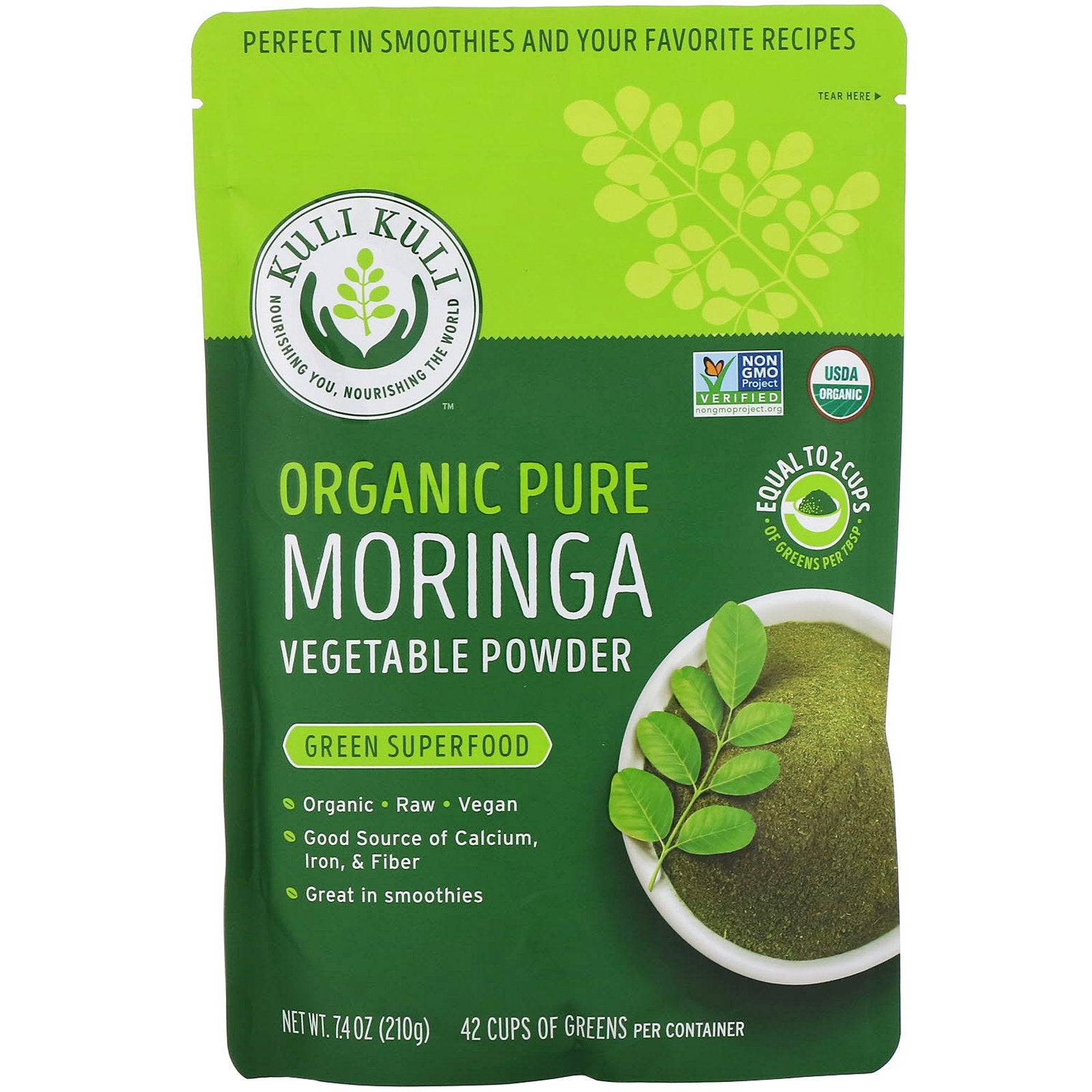 Kuli Kuli, Organic Pure Moringa Vegetable Powder, 7.4 oz (210 g)