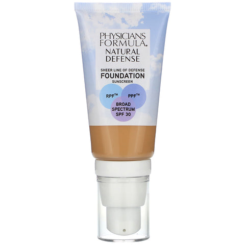 Physicians Formula, Natural Defense Foundation, SPF 30, Medium to Tan,  1 fl oz (30 ml)