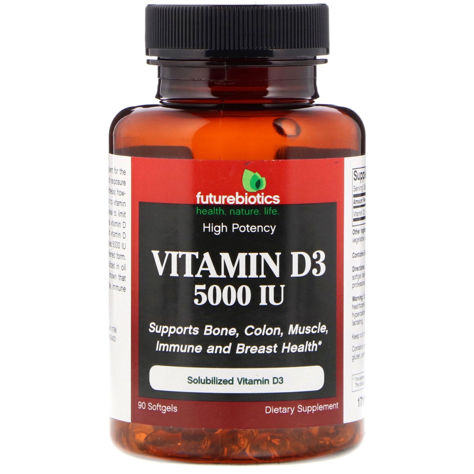 FutureBiotics, Vitamin D3, 5,000 IU, 90 Softgels