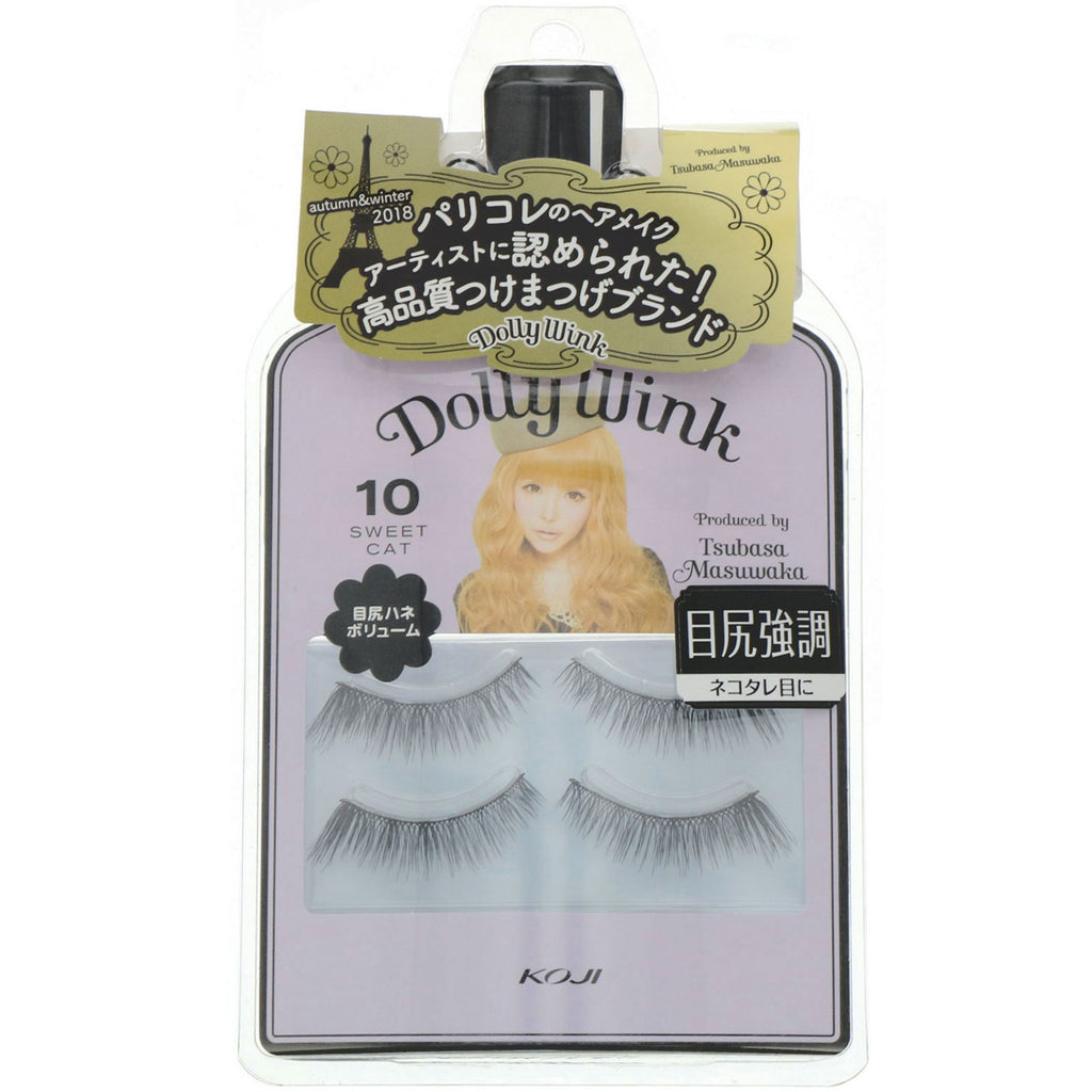 Koji, Dolly Wink, False Eyelashes, #10 Sweet Cat, 2 Pairs