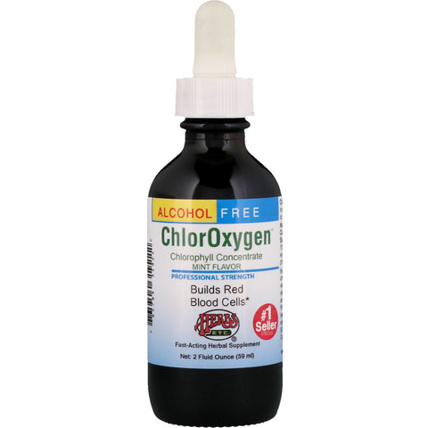 Herbs Etc., ChlorOxygen, Chlorophyll Concentrate, Alcohol Free, Mint Flavor, 2 fl oz (59 ml)