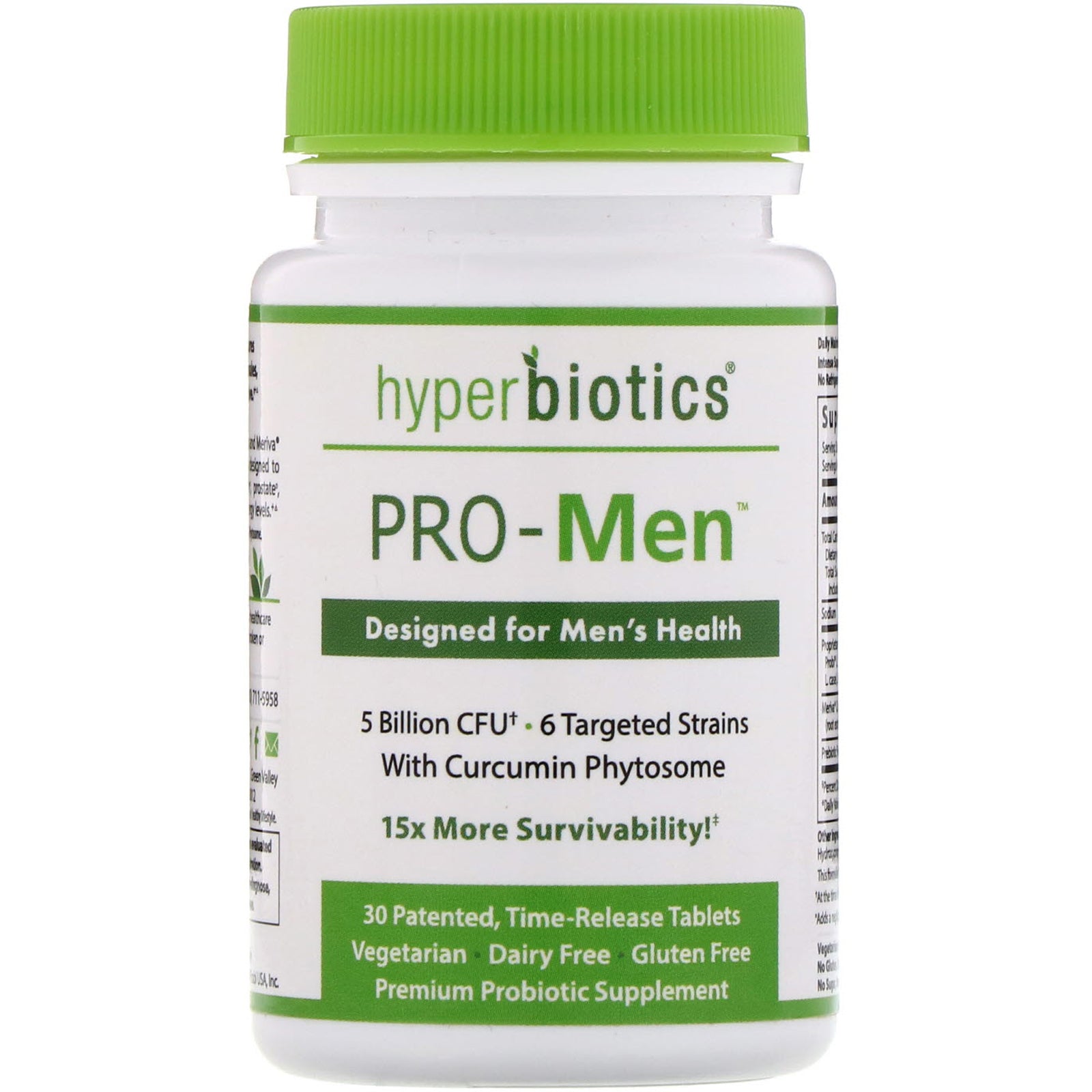 Hyperbiotics, PRO-Men, 5 Billion CFU, 30 Time-Release Tablets