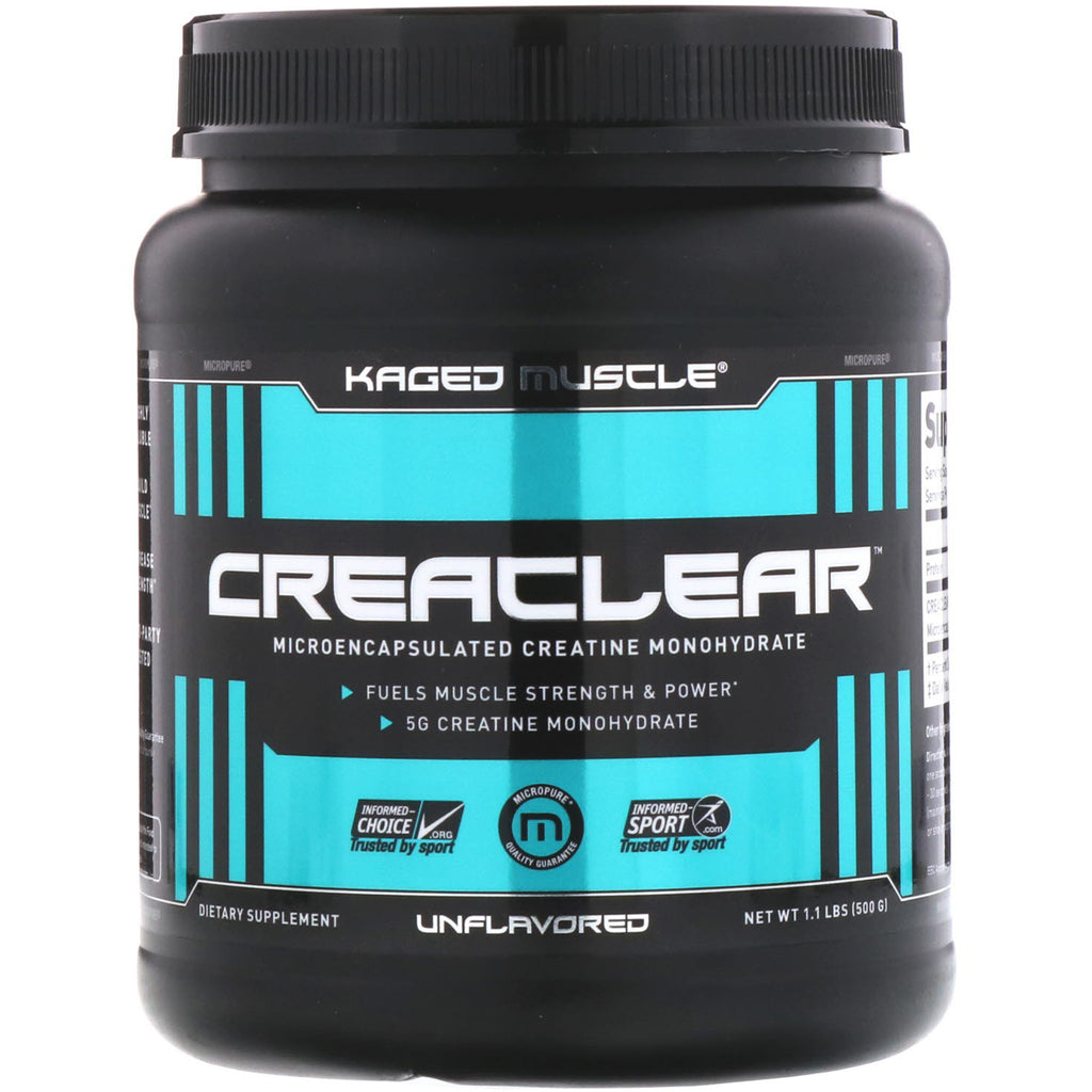 Kaged Muscle, Creaclear, Unflavored, 1.1 lb (500 g)