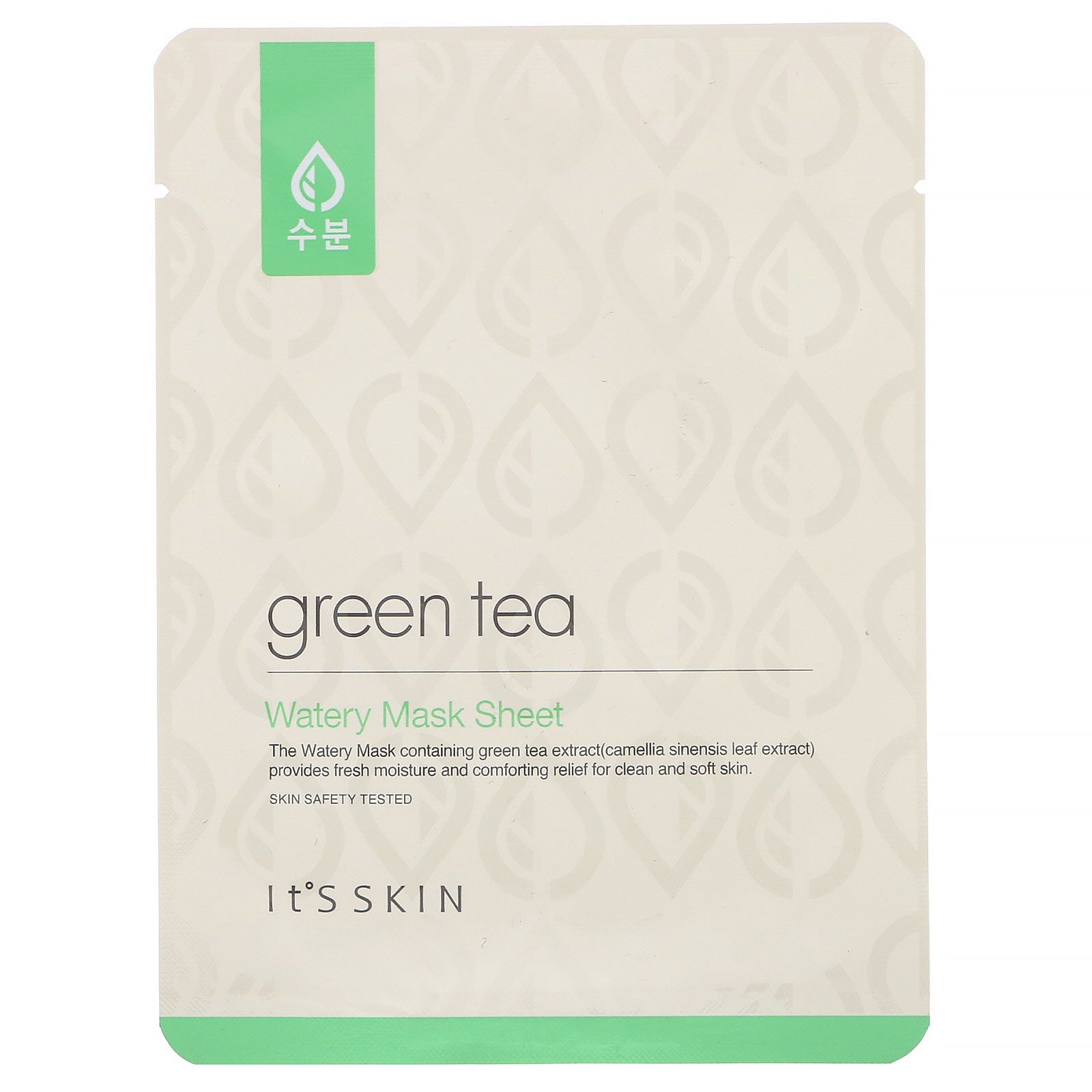 It's Skin, Green Tea, Watery Mask Sheet, 1 Sheet, 17 g