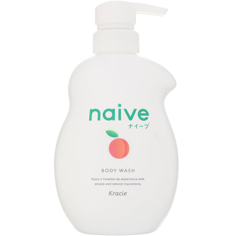 Kracie, Naive, Body Wash, Peach, 17.9 fl oz (530 ml)