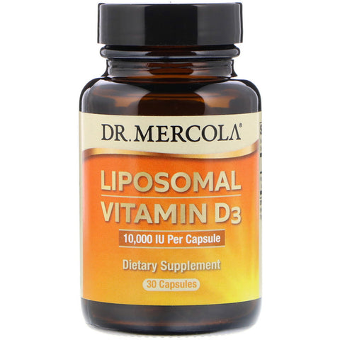 Dr. Mercola, Liposomal Vitamin D3, 10,000 IU, 30 Capsules