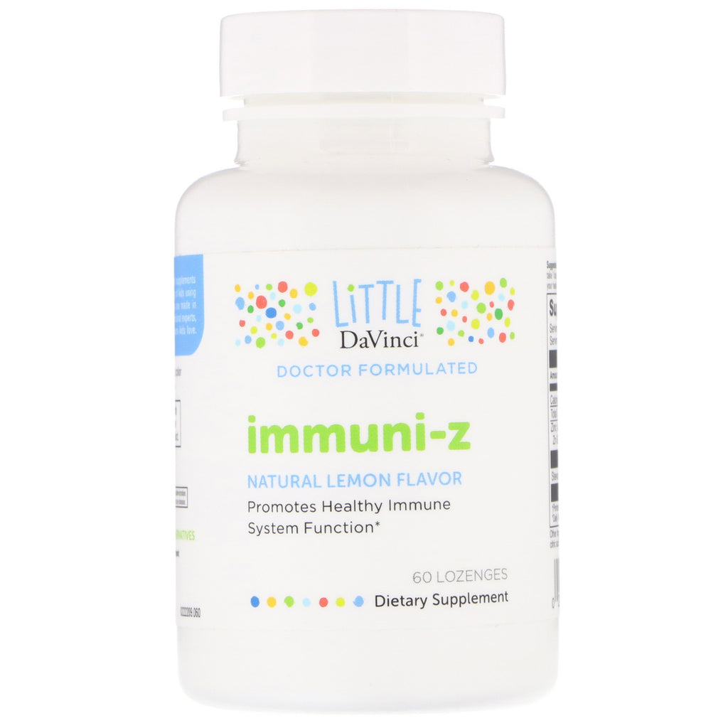 Little DaVinci, Immuni-Z, Natural Lemon Flavor, 60 Lozenges