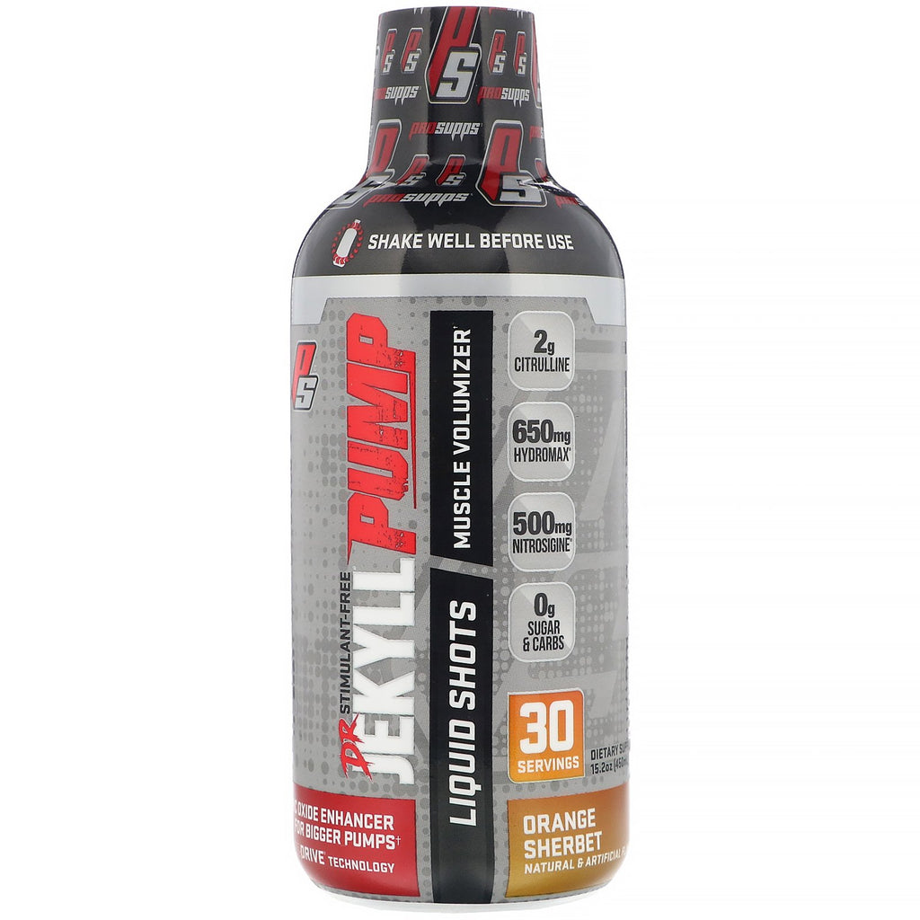 ProSupps, Dr. Jekyll, Pump, Stimulant-Free, Orange Sherbet, 15.2 oz (450 ml)