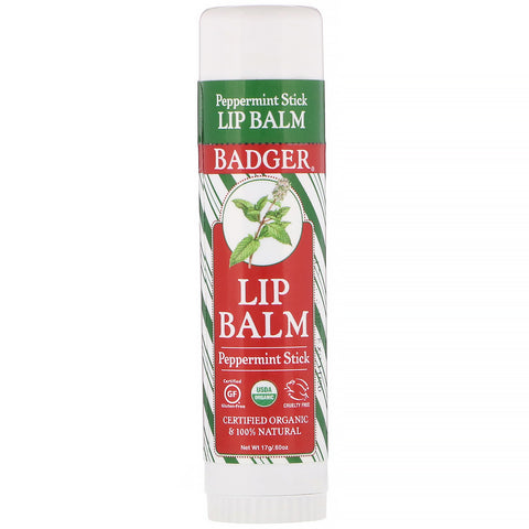 Badger Company, Lip Balm, Peppermint Stick, .60 oz (17 g)