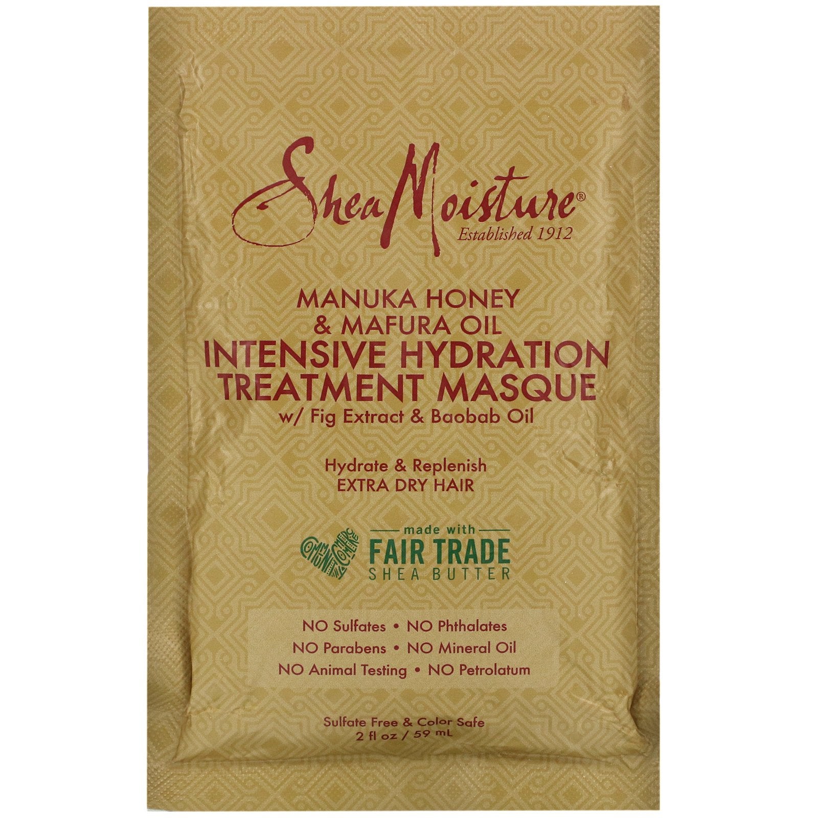 SheaMoisture, Manuka Honey & Mafura Oil Intensive Hydration Treatment Masque, 2 fl oz (59 ml)