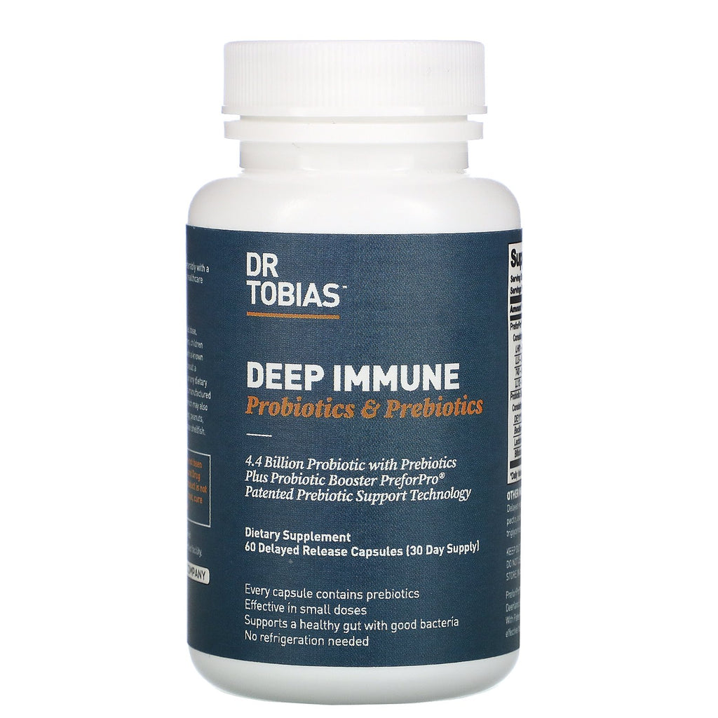 Dr. Tobias, Deep Immune, Probiotics & Prebiotics, 60 Delayed Release Capsules