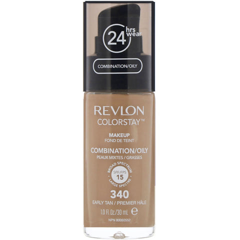 Revlon, Colorstay, Makeup, Combination/Oily, 340 Early Tan, 1 fl oz (30 ml)