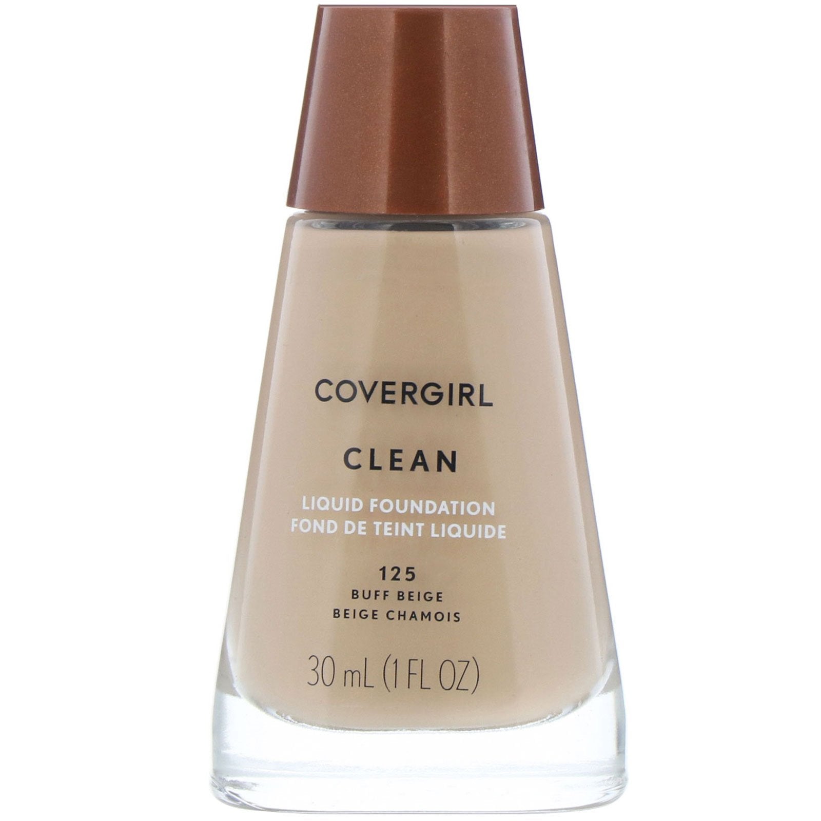 Covergirl, Clean, Liquid Foundation, 125 Buff Beige, 1 fl oz (30 ml)