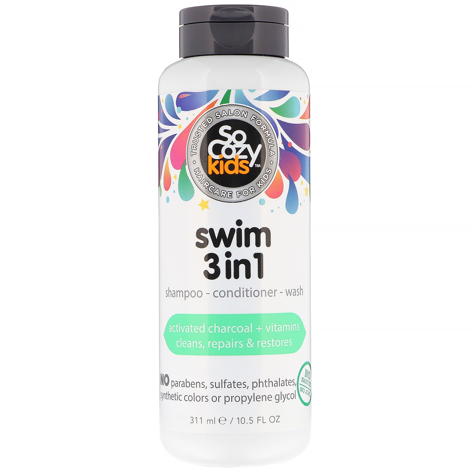 SoCozy, Kids, Swim 3 in 1, Shampoo - Conditioner - Wash, 10.5 fl oz (311 ml)