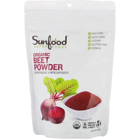 Sunfood, Organic Beet Powder, 8 oz (227 g)