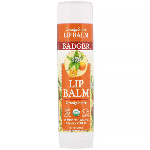 Badger Company, Lip Balm, Orange Spice, .60 oz (17 g)
