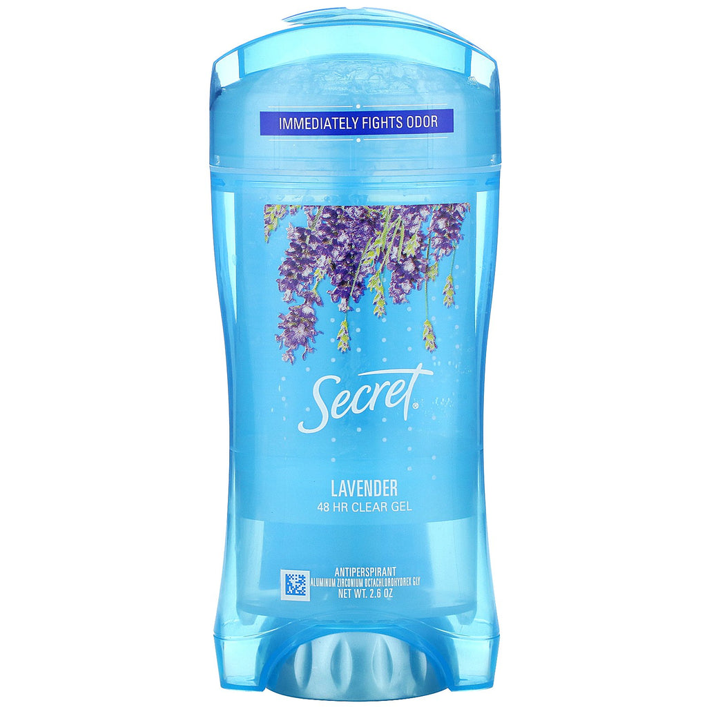 Secret, 48 Hr Clear Gel Deodorant, Lavender, 2.6 oz