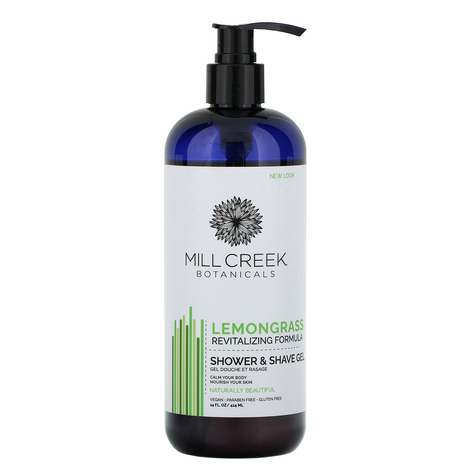 Mill Creek Botanicals, Shower & Shave Gel, Lemongrass, 14 fl oz (414 ml)