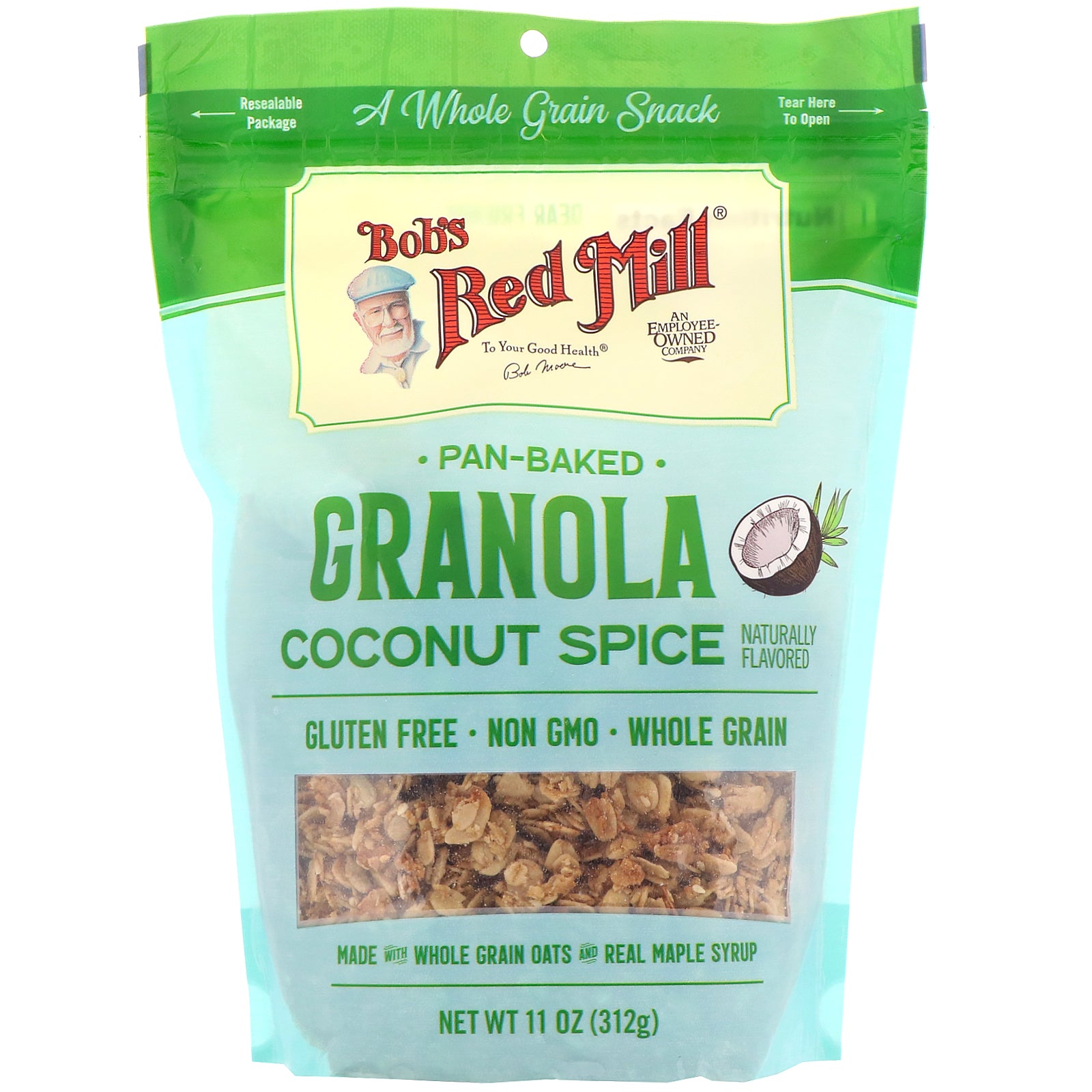 Bob's Red Mill, Pan-Baked Granola, Coconut Spice, 11 oz (312 g)