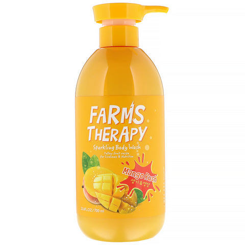 Doori Cosmetics, Farms Therapy, Sparkling Body Wash, Mango Rush, 23.6 fl oz (700 ml)