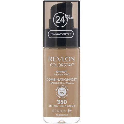 Revlon, Colorstay, Makeup, Combination/Oily, 350 Rich Tan, 1 fl oz (30 ml)