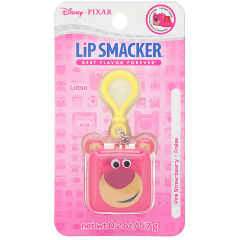 Lip Smacker, Pixar Cube Lip Balm, Lotso, Pink Straw-bear-y, 0.2 oz (5.7 g)