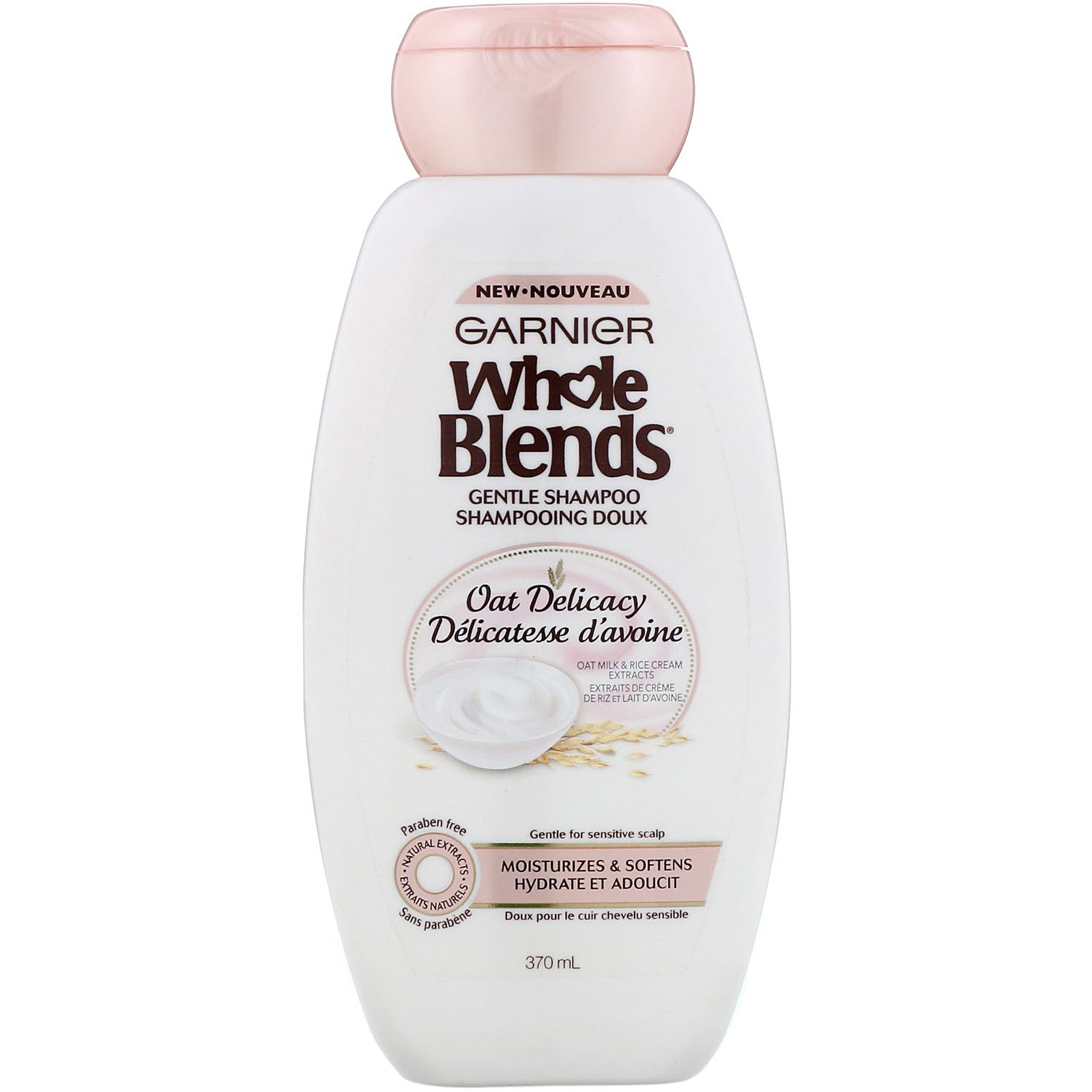 Garnier, Whole Blends, Oat Delicacy Gentle Shampoo, 12.5 fl oz (370 ml)
