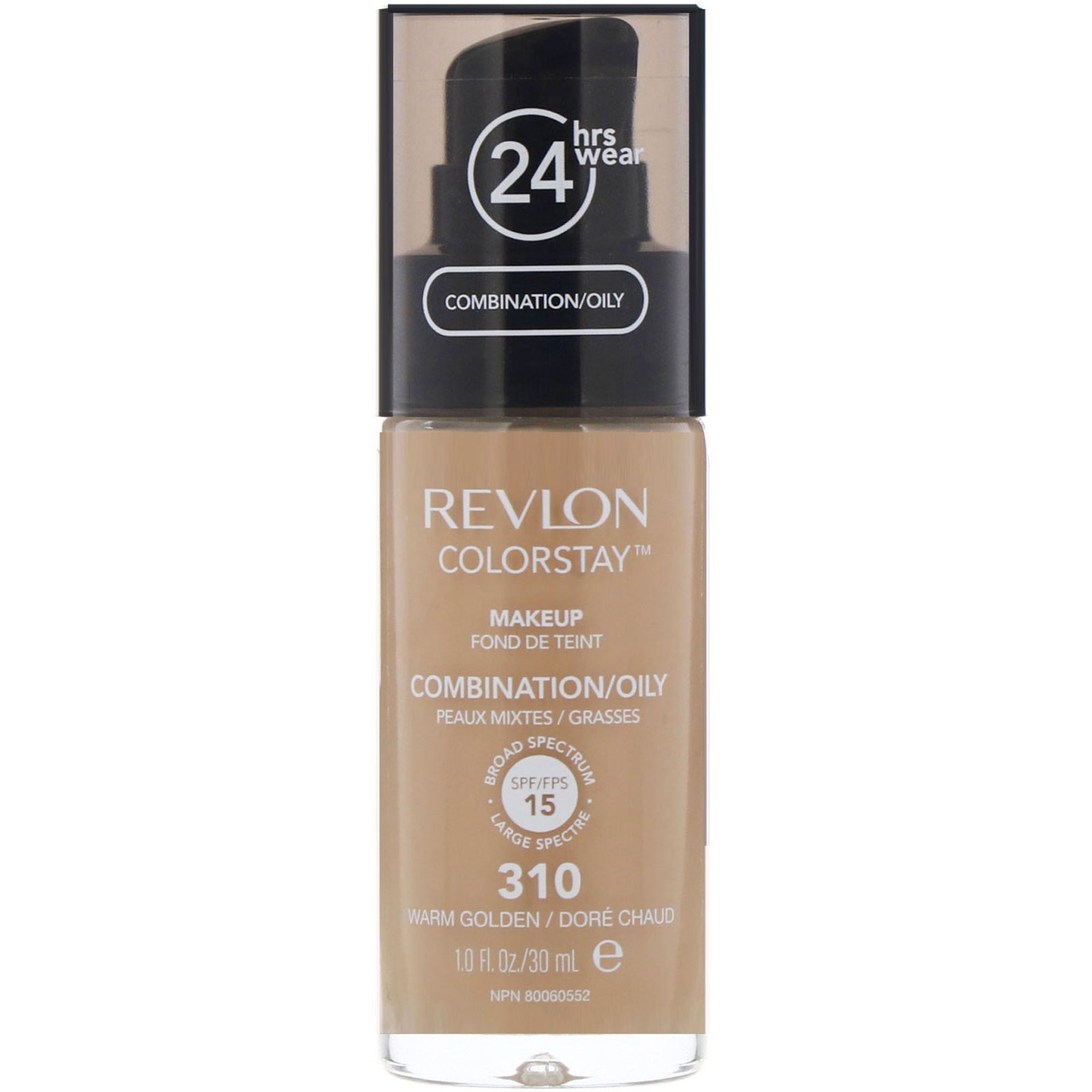 Revlon, Colorstay, Makeup, Combination/Oily, 310 Warm Golden, 1 fl oz (30 ml)