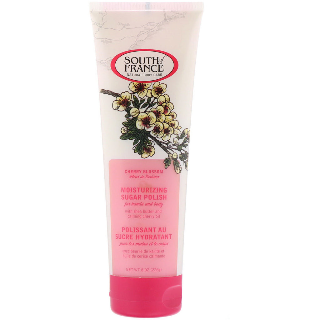 South of France, Moisturizing Sugar Polish, Cherry Blossom, 8 oz (226 g)