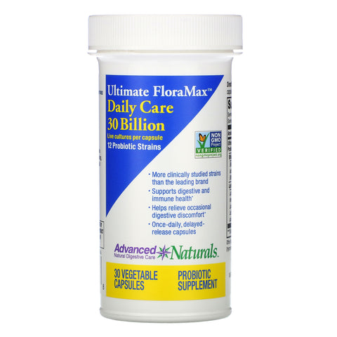 Advanced Naturals, Ultimate FloraMax, Daily Care, 30 Billion, 30 Vegetable Capsules