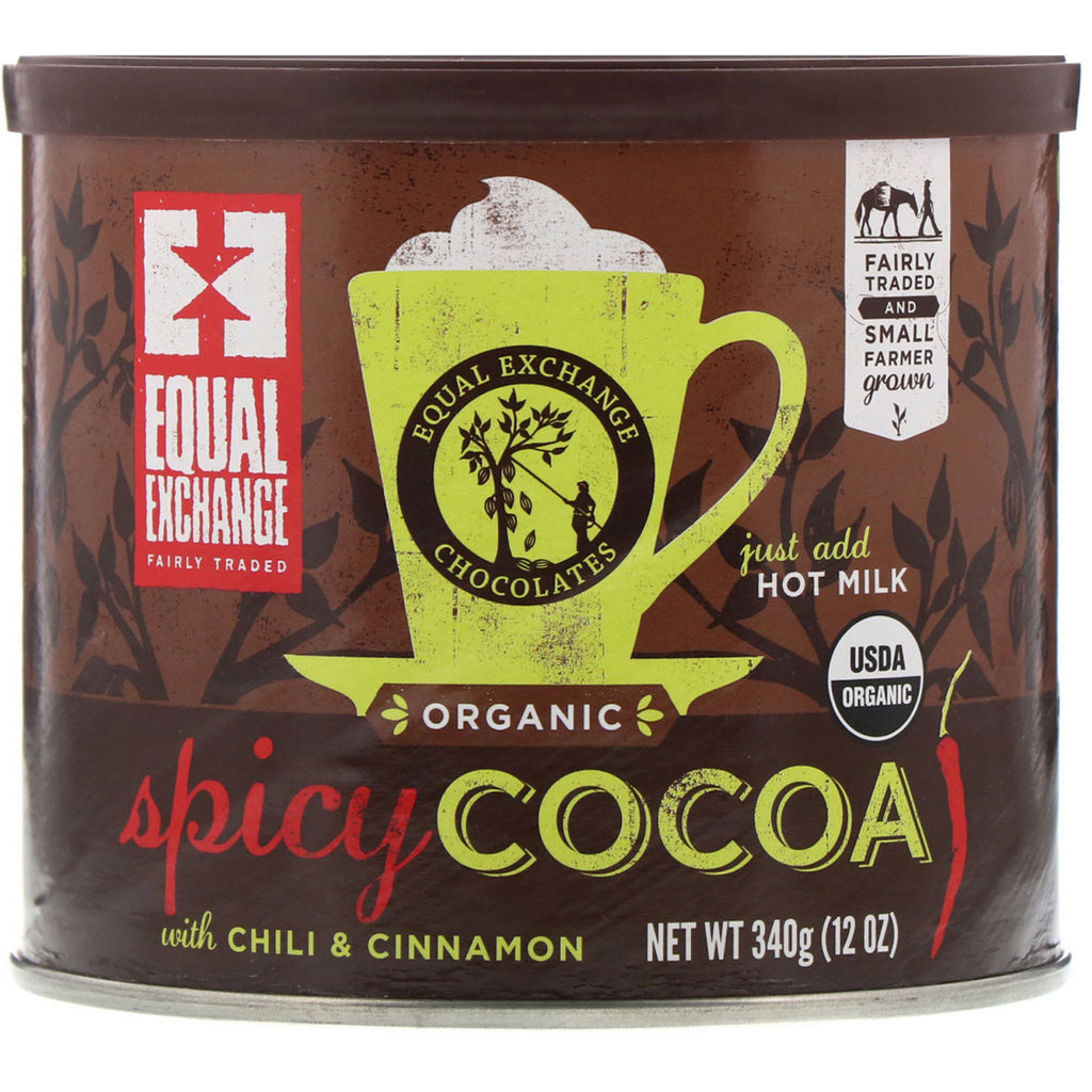 Equal Exchange, Organic, Spicy Cocoa with Chili & Cinnamon, 12 oz (340 g)