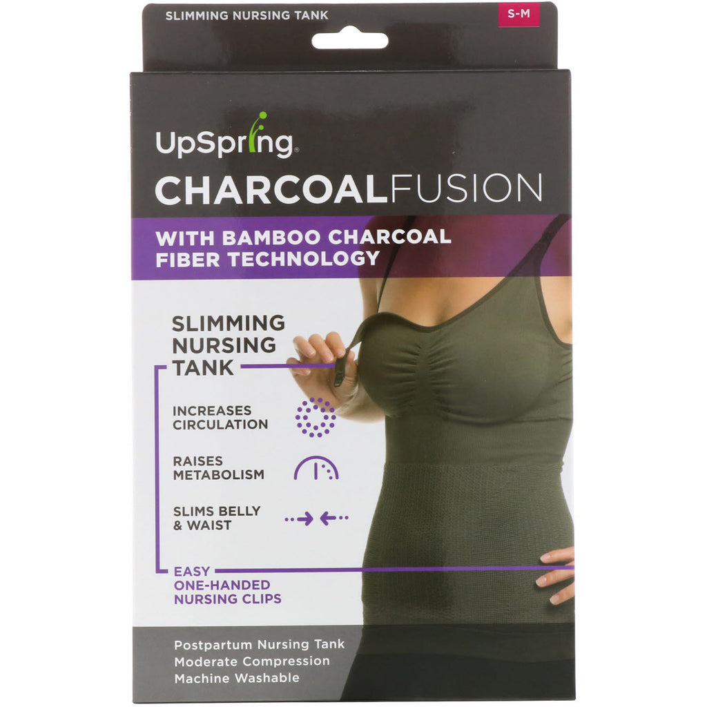 UpSpring, Charcoal Fusion, Slimming Nursing Tank, S-M, 1 Tank