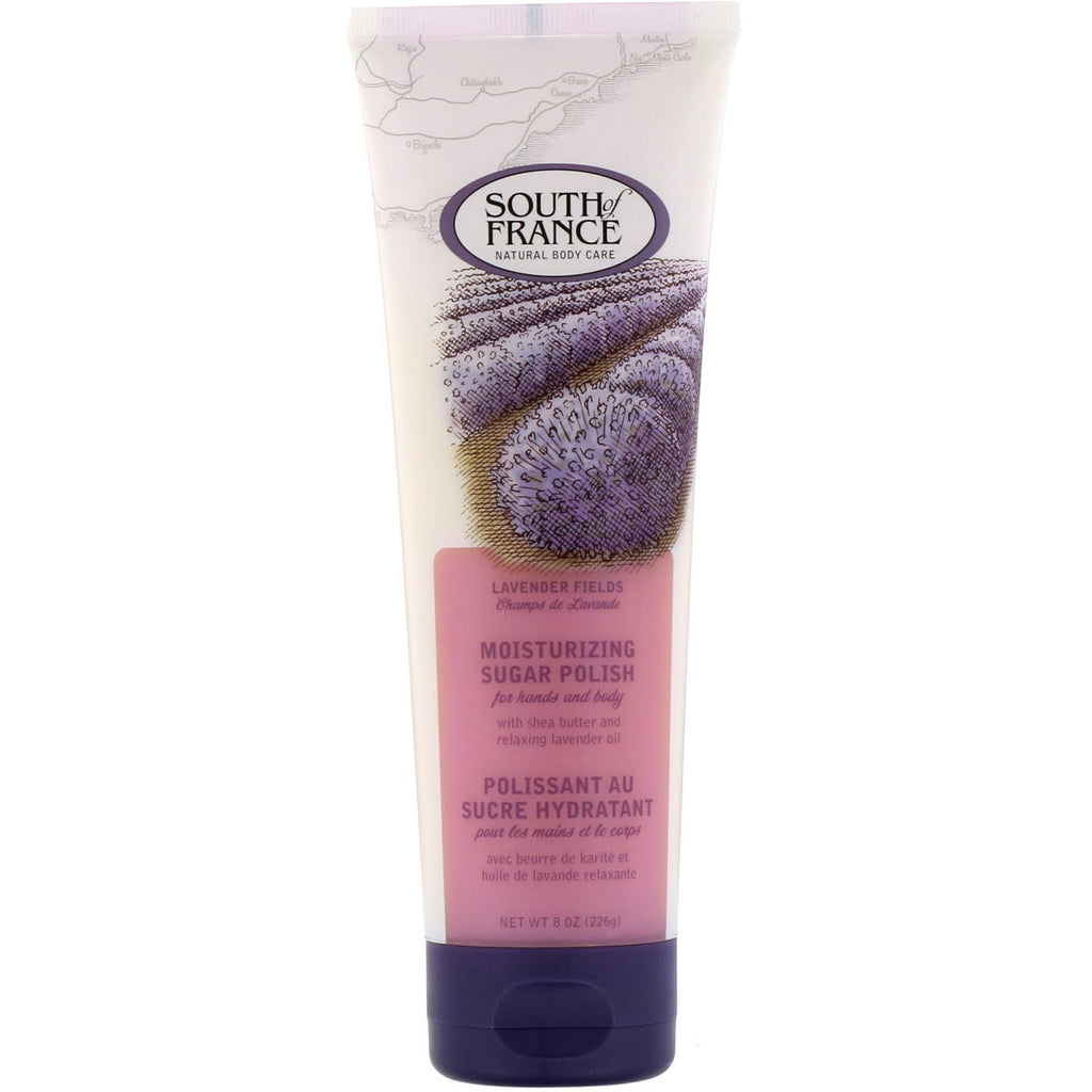 South of France, Moisturizing Sugar Polish, Lavender Fields, 8 oz (226 g)