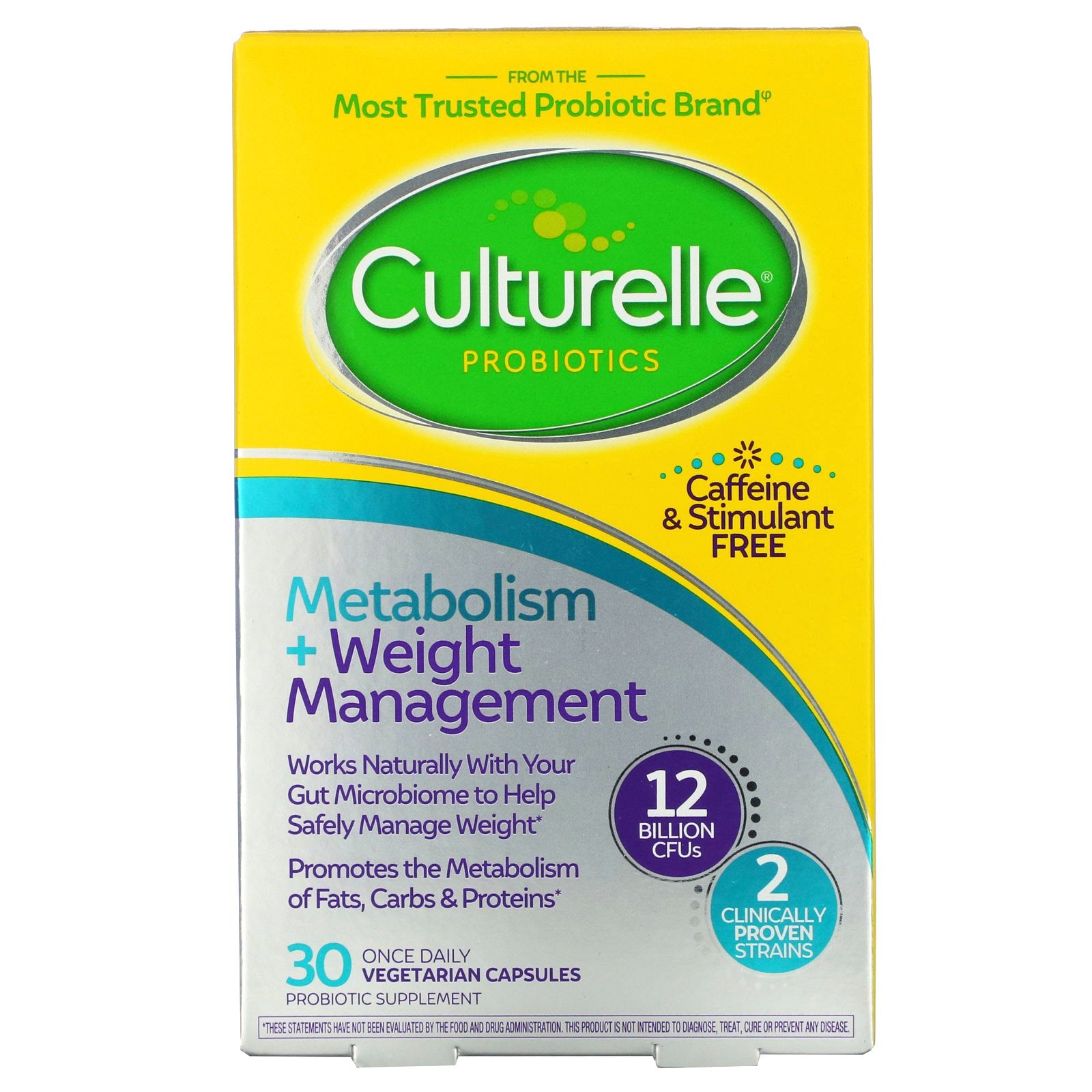 Culturelle, Probiotics, Metabolism + Weight Management, 12 Billion CFU, 30 Vegetarian Capsules