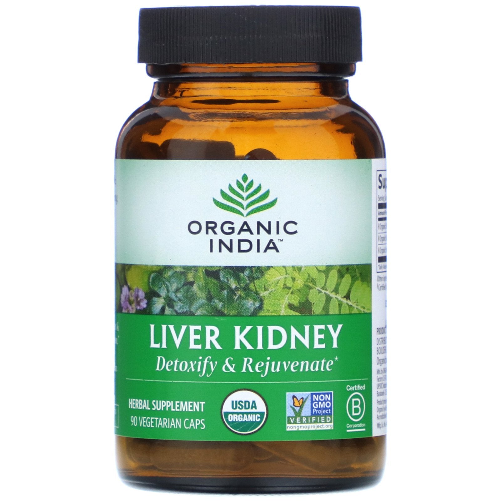 Organic India, Liver Kidney, 90 Vegetarian Caps