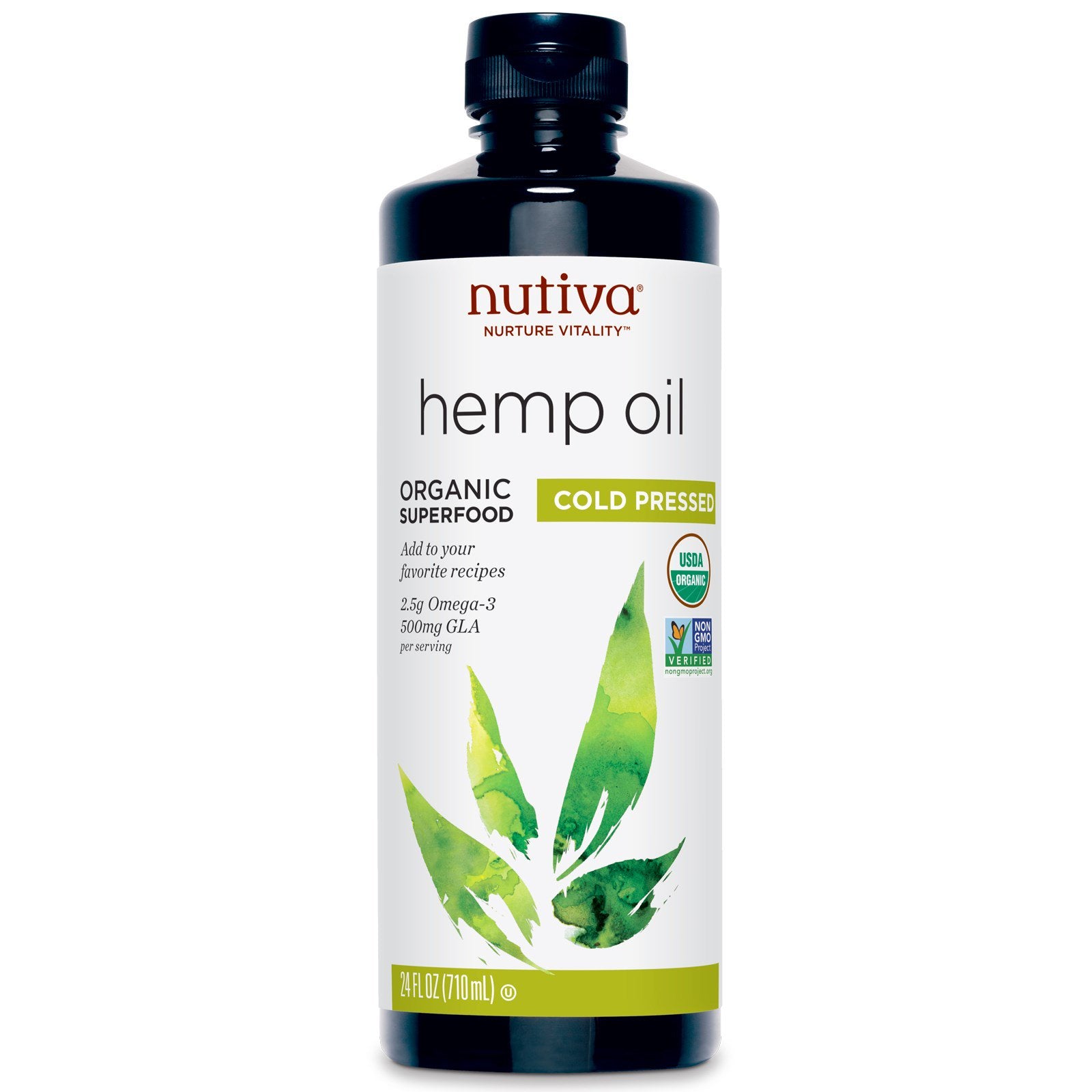 Nutiva, Organic Hemp Oil, Cold Pressed, 24 fl oz (710 ml)