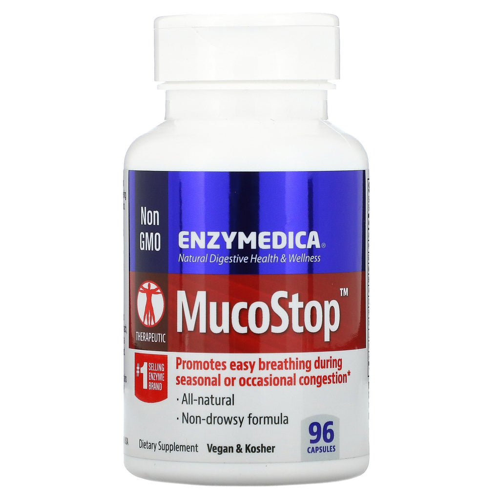 Enzymedica, MucoStop, 96 Capsules