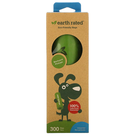 Earth Rated, Dog Waste Bags, Unscented , 300 Bags