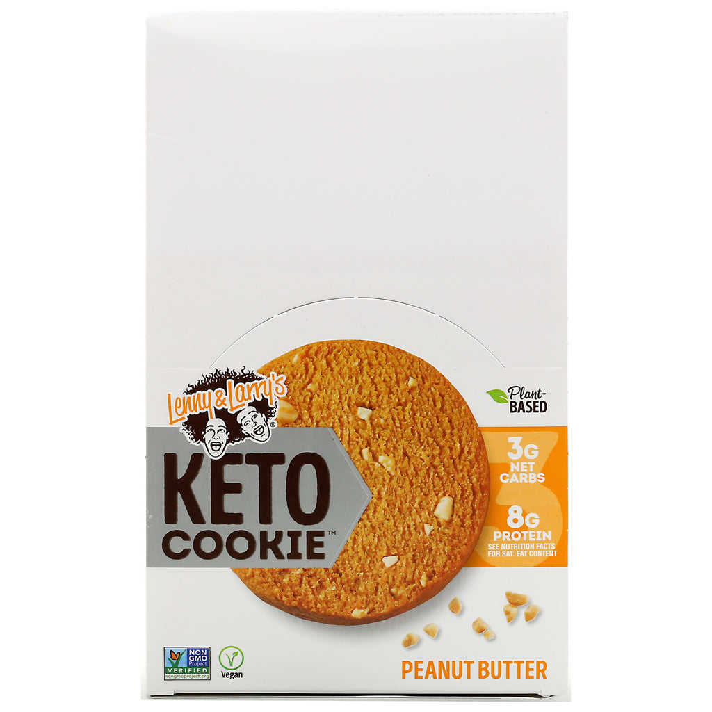 Lenny & Larry's, KETO COOKIE, Peanut Butter, 12 Cookies, 1.6 oz (45 g) Each