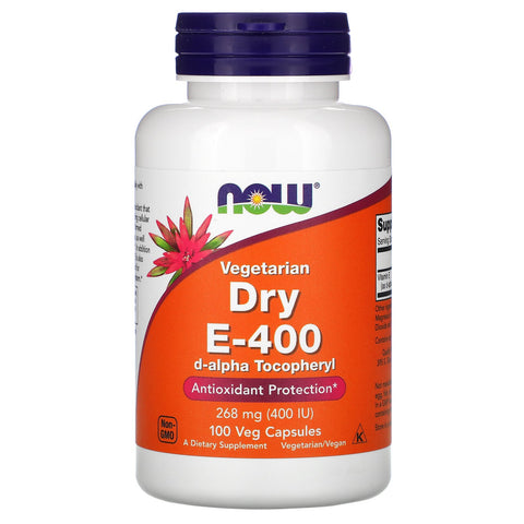 Now Foods, Vegetarian Dry E-400, 268 mg (400 IU), 100 Veg Capsules