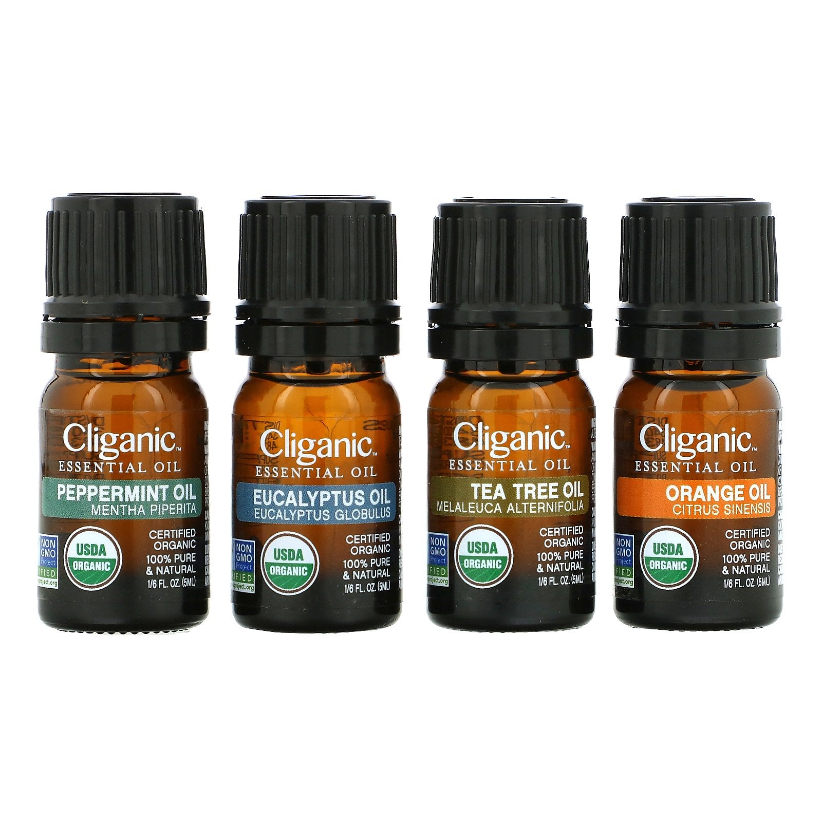 Cliganic, Essential Oils, Aromatherapy Set, 4 Piece Set