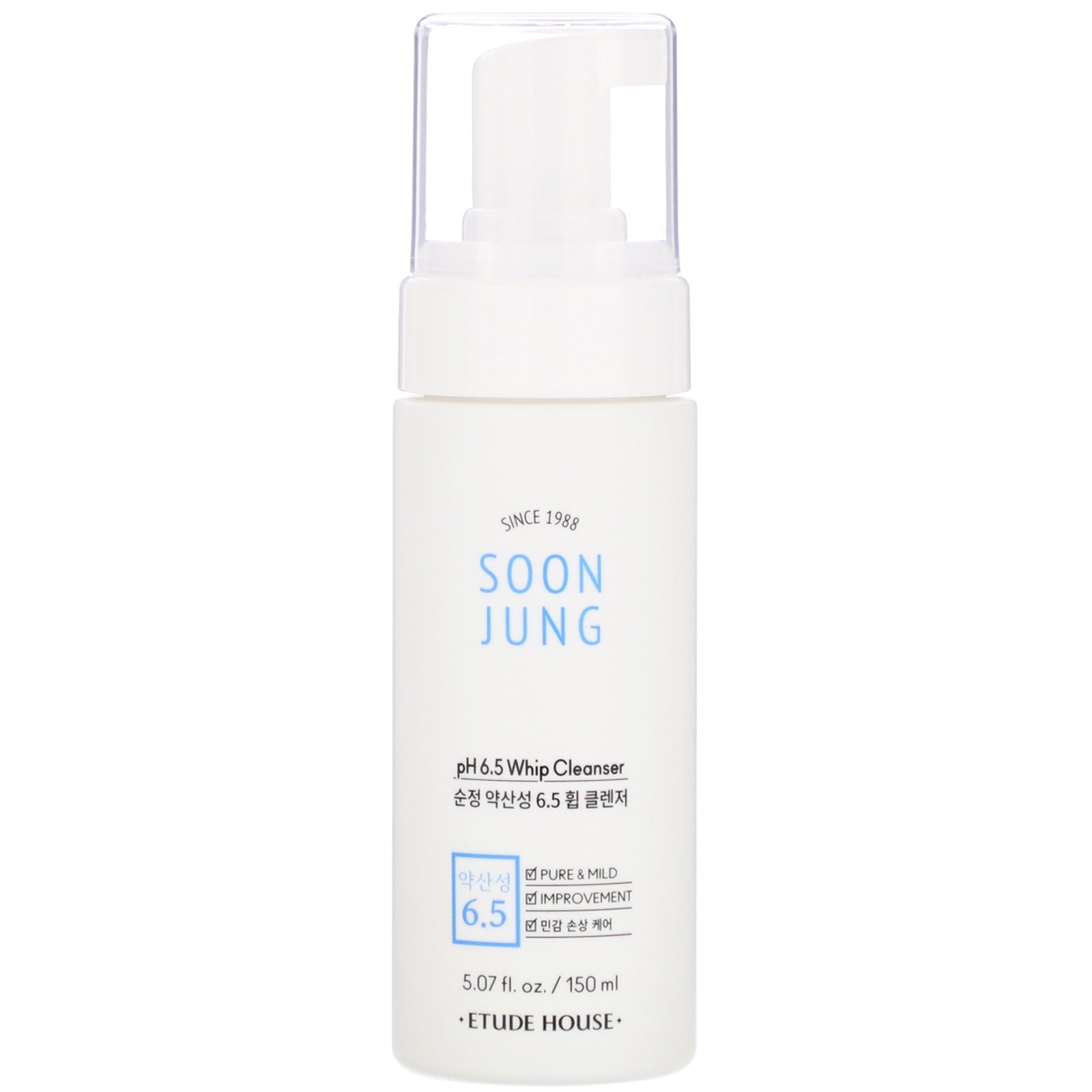 Etude House, Soon Jung, pH 6.5 Whip Cleanser, 5.07 fl oz (150 ml)