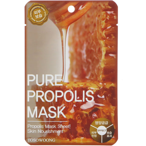 Tosowoong, Pure Propolis Mask, 10 Sheets, 25 g Each